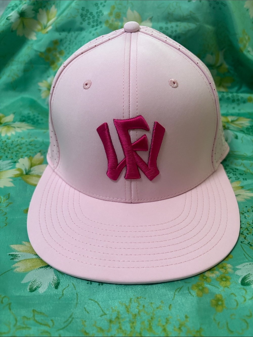 WOW FACTOR Pink Baseball Cap with Fuchsia Embroidered WF Logo